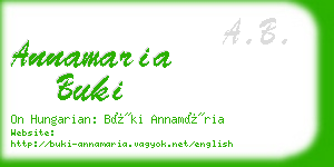 annamaria buki business card